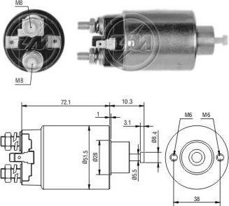 ERA ZM697 - Elettromagnete, Motore d'avviamento www.autoricambi360.it