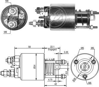 ERA ZM6595 - Elettromagnete, Motore d'avviamento www.autoricambi360.it