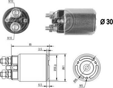 ERA ZM654 - Elettromagnete, Motore d'avviamento www.autoricambi360.it