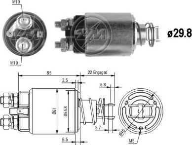 ERA ZM655 - Elettromagnete, Motore d'avviamento www.autoricambi360.it