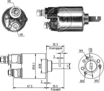 ERA ZM607 - Elettromagnete, Motore d'avviamento www.autoricambi360.it