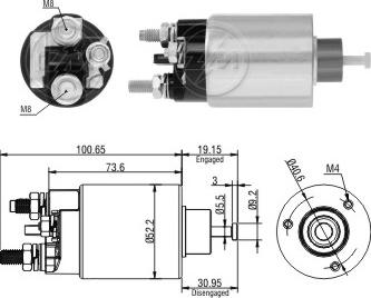 ERA ZM6860 - Elettromagnete, Motore d'avviamento www.autoricambi360.it