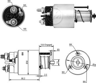 ERA ZM1496 - Elettromagnete, Motore d'avviamento www.autoricambi360.it