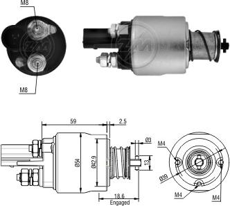 ERA ZM1498 - Elettromagnete, Motore d'avviamento www.autoricambi360.it