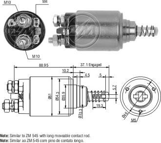 ERA ZM1545 - Elettromagnete, Motore d'avviamento www.autoricambi360.it
