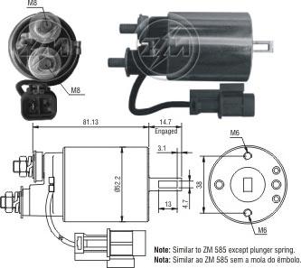 ERA ZM1585 - Elettromagnete, Motore d'avviamento www.autoricambi360.it
