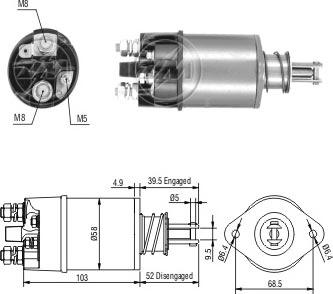 ERA ZM801 - Elettromagnete, Motore d'avviamento www.autoricambi360.it