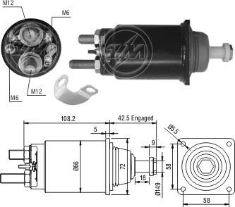 ERA ZM834 - Elettromagnete, Motore d'avviamento www.autoricambi360.it