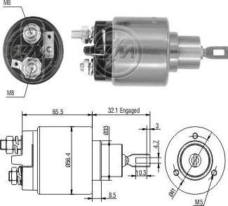 ERA ZM873 - Elettromagnete, Motore d'avviamento www.autoricambi360.it