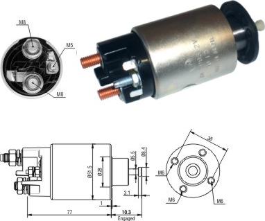 ERA ZM3993 - Elettromagnete, Motore d'avviamento www.autoricambi360.it