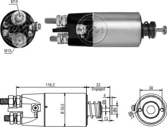 ERA ZM3897 - Elettromagnete, Motore d'avviamento www.autoricambi360.it
