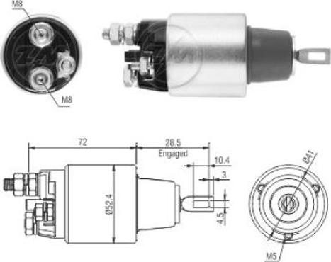 ERA ZM3382 - Elettromagnete, Motore d'avviamento www.autoricambi360.it