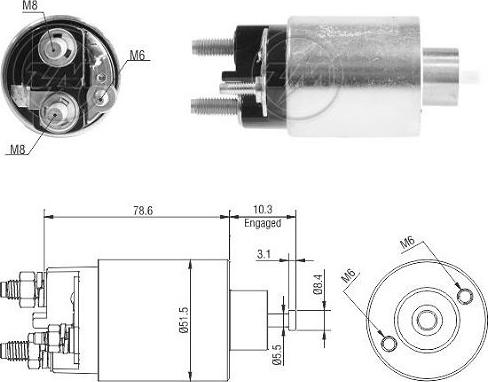 ERA ZM3795 - Elettromagnete, Motore d'avviamento www.autoricambi360.it