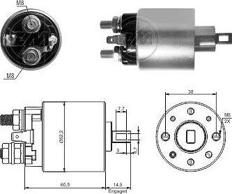 ERA ZM3719 - Elettromagnete, Motore d'avviamento www.autoricambi360.it