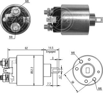 ERA ZM3716 - Elettromagnete, Motore d'avviamento www.autoricambi360.it