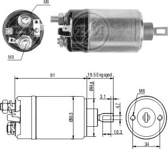 ERA ZM3722 - Elettromagnete, Motore d'avviamento www.autoricambi360.it
