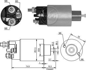 ERA ZM2993 - Elettromagnete, Motore d'avviamento www.autoricambi360.it
