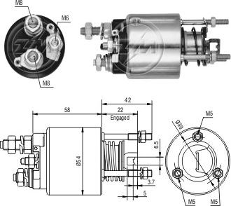 ERA ZM2595 - Elettromagnete, Motore d'avviamento www.autoricambi360.it