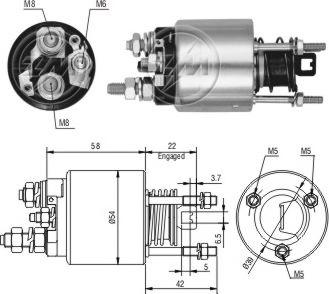 ERA ZM7595 - Elettromagnete, Motore d'avviamento www.autoricambi360.it