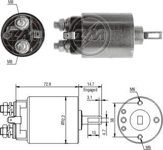ERA ZM782 - Elettromagnete, Motore d'avviamento www.autoricambi360.it