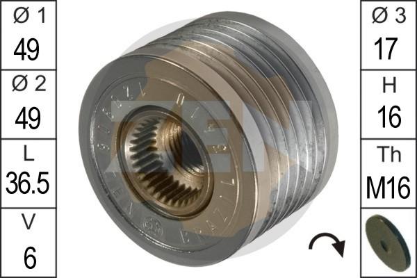 ERA ZN5410 - Puleggia cinghia, Alternatore www.autoricambi360.it