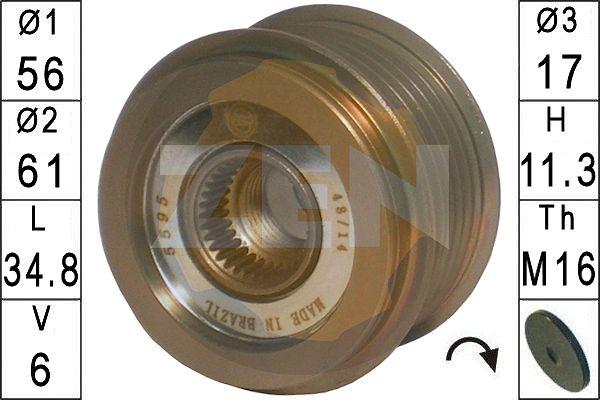 ERA ZN5595 - Puleggia cinghia, Alternatore www.autoricambi360.it