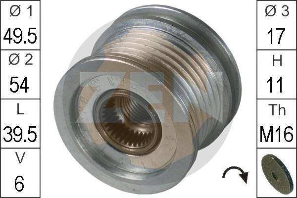 ERA ZN5514 - Puleggia cinghia, Alternatore www.autoricambi360.it
