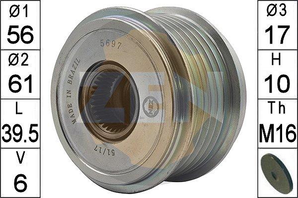 ERA ZN5697 - Puleggia cinghia, Alternatore www.autoricambi360.it