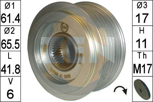 ERA ZN5642 - Puleggia cinghia, Alternatore www.autoricambi360.it