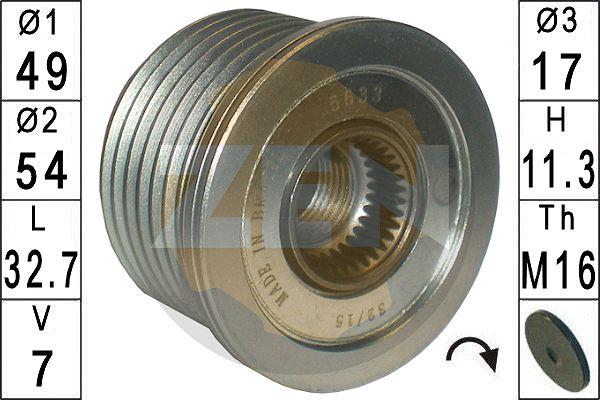 ERA ZN5633 - Puleggia cinghia, Alternatore www.autoricambi360.it
