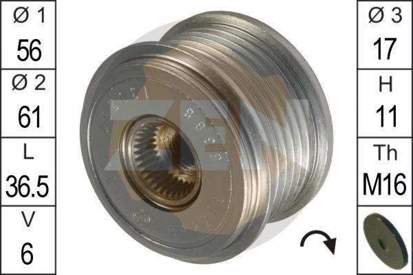 ERA ZN5388 - Puleggia cinghia, Alternatore www.autoricambi360.it
