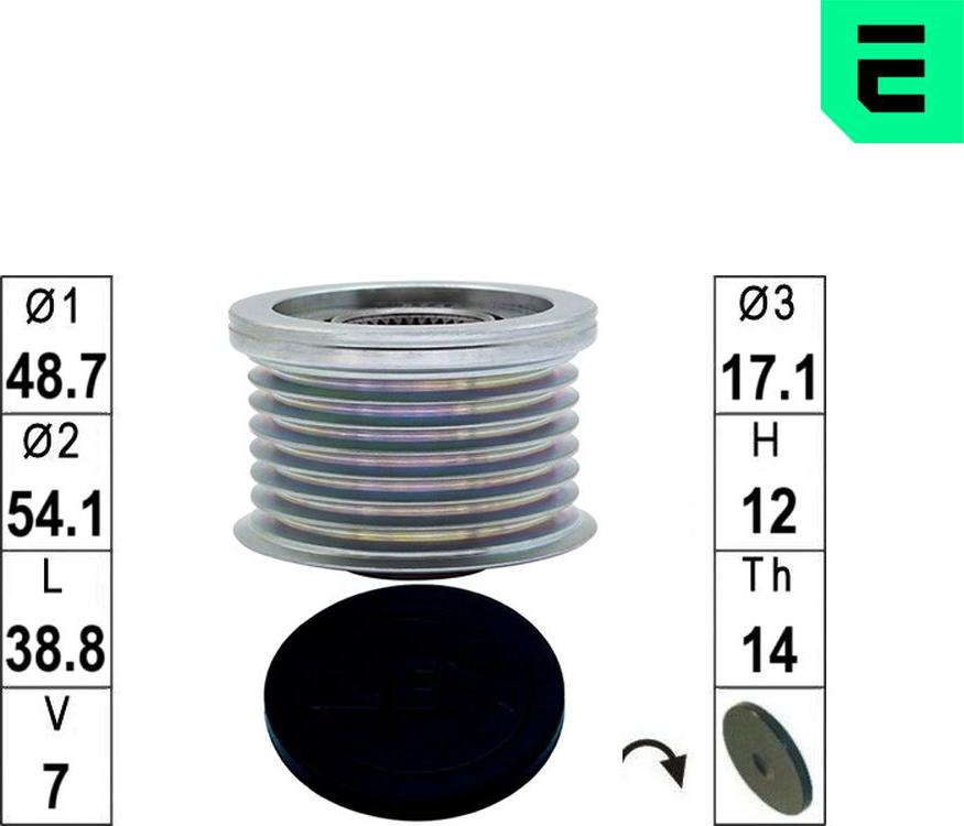 ERA ZN5787 - Puleggia cinghia, Alternatore www.autoricambi360.it