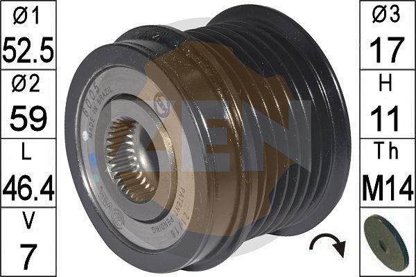ERA zn6005 - Puleggia cinghia, Alternatore www.autoricambi360.it