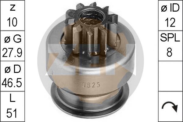 ERA ZN0825 - Pignone, Motorino d'avviamento www.autoricambi360.it