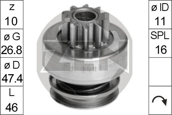 ERA ZN1597 - Pignone, Motorino d'avviamento www.autoricambi360.it
