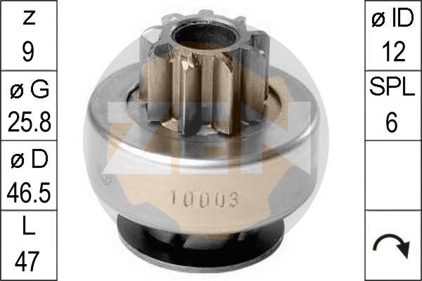 ERA ZN10003 - Pignone, Motorino d'avviamento www.autoricambi360.it