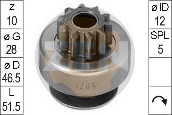 ERA ZN1209 - Pignone, Motorino d'avviamento www.autoricambi360.it