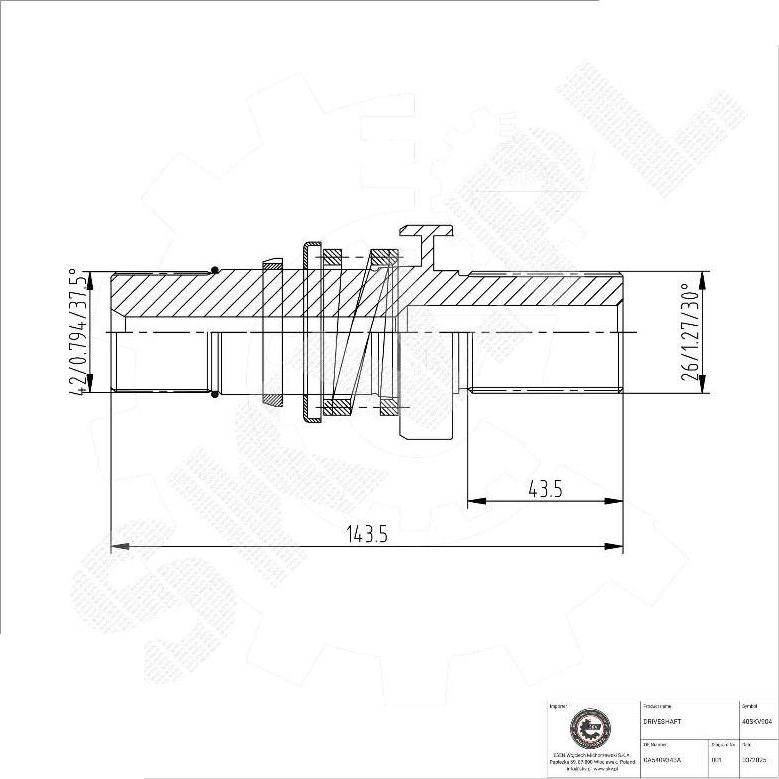 Esen SKV 40SKV904 - Albero scorrevole, Differenziale www.autoricambi360.it