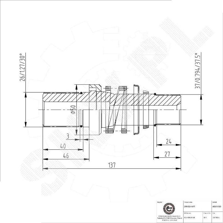 Esen SKV 40SKV900 - Albero scorrevole, Differenziale www.autoricambi360.it