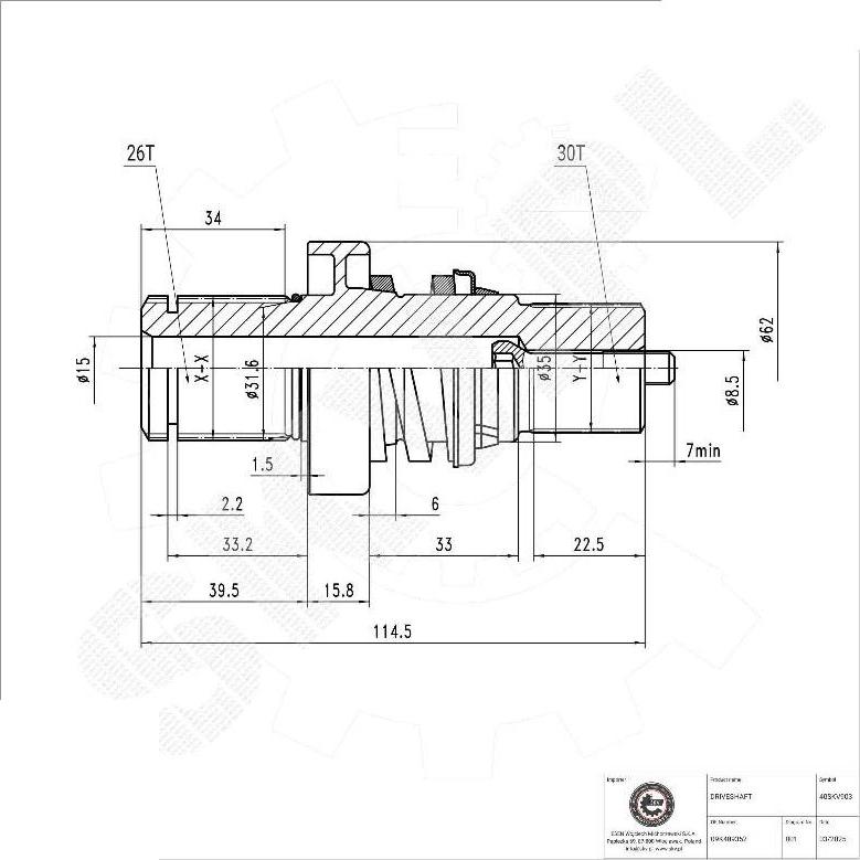 Esen SKV 40SKV903 - Albero scorrevole, Differenziale www.autoricambi360.it