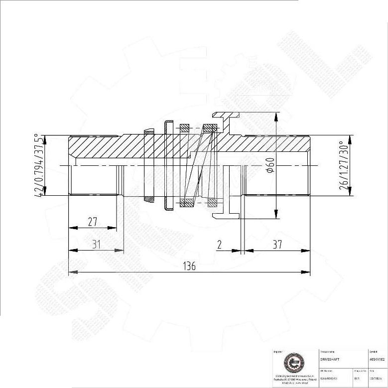 Esen SKV 40SKV902 - Albero scorrevole, Differenziale www.autoricambi360.it