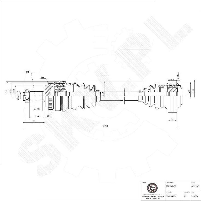Esen SKV 40SKV041 - Albero motore / Semiasse www.autoricambi360.it
