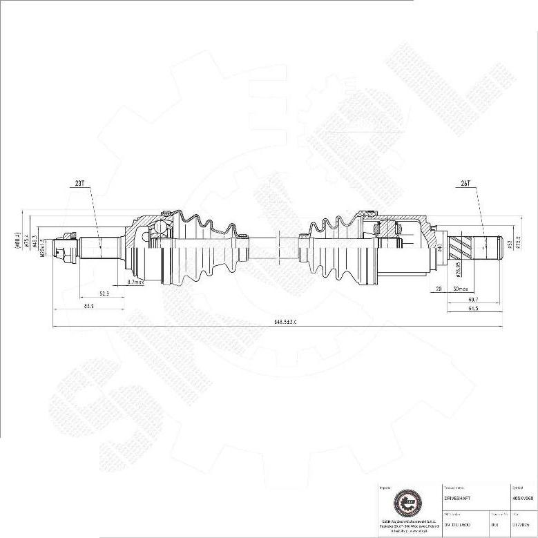 Esen SKV 40SKV060 - Albero motore / Semiasse www.autoricambi360.it