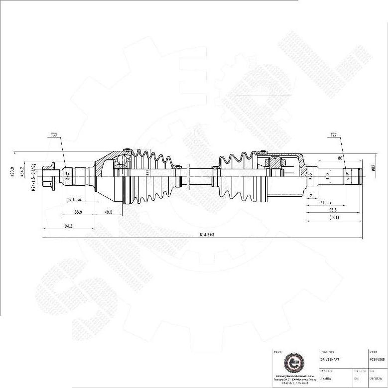 Esen SKV 40SKV068 - Albero motore / Semiasse www.autoricambi360.it
