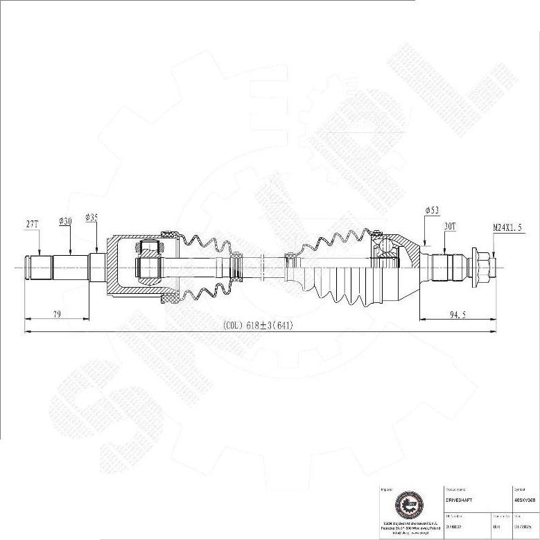 Esen SKV 40SKV088 - Albero motore / Semiasse www.autoricambi360.it