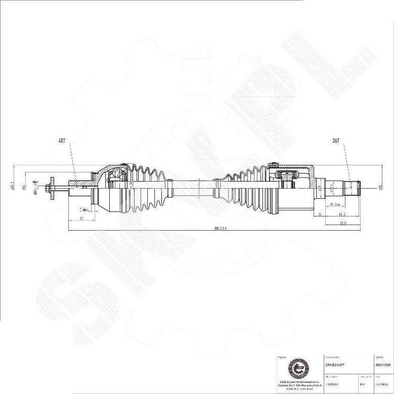 Esen SKV 40SKV038 - Albero motore / Semiasse www.autoricambi360.it