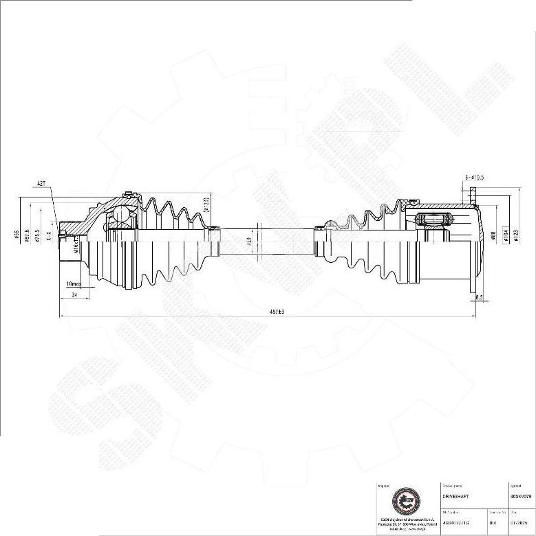 Esen SKV 40SKV079 - Albero motore / Semiasse www.autoricambi360.it