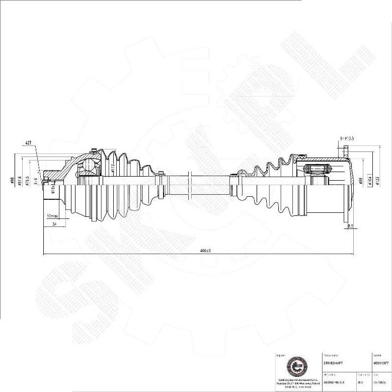 Esen SKV 40SKV077 - Albero motore / Semiasse www.autoricambi360.it