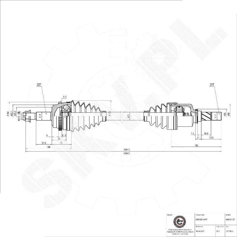 Esen SKV 40SKV157 - Albero motore / Semiasse www.autoricambi360.it