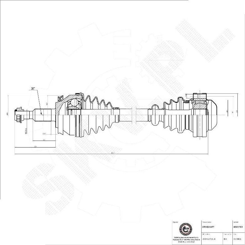 Esen SKV 40SKV101 - Albero motore / Semiasse www.autoricambi360.it